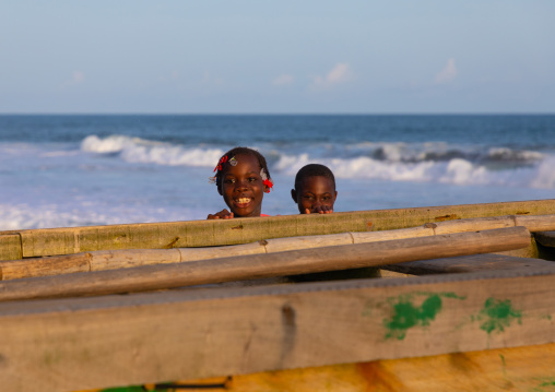 Children in N’zima fishermen village, Sud-Comoé, Grand-Bassam, Ivory Coast