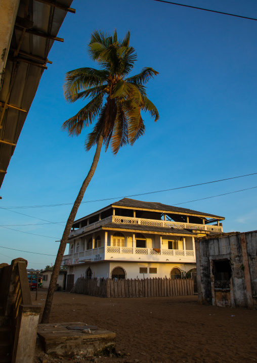 Old french colonial building in the UNESCO world heritage area, Sud-Comoé, Grand-Bassam, Ivory Coast