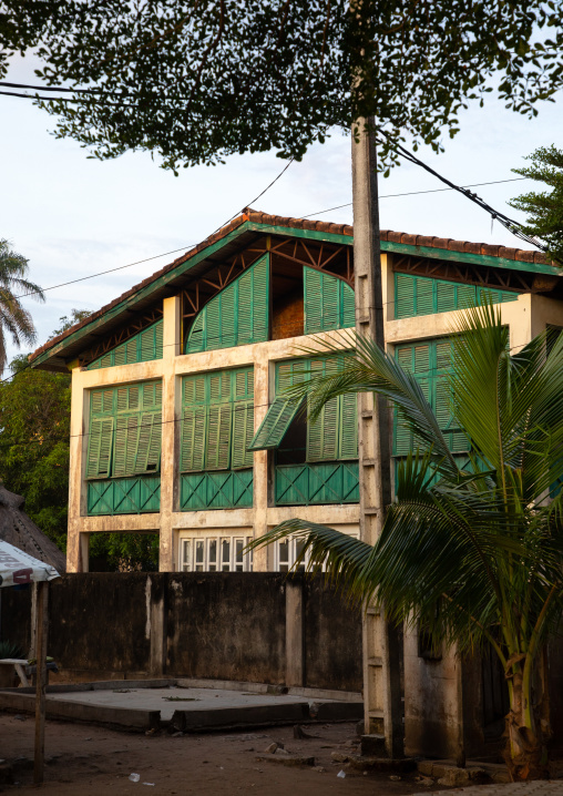 Old french colonial building formerly the customs house in the UNESCO world heritage area, Sud-Comoé, Grand-Bassam, Ivory Coast