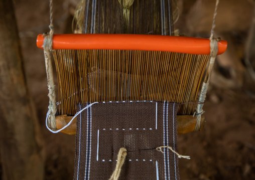 Weaving loom machine in Senufo tribe, Savanes district, Waraniene, Ivory Coast