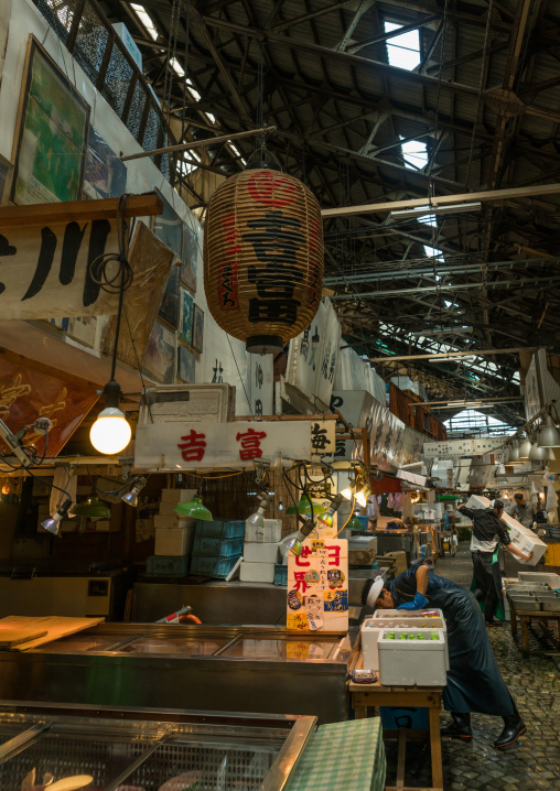 Tsukiji fish market, Kanto region, Tokyo, Japan