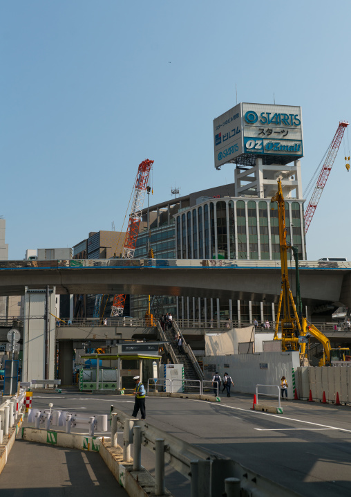 Construction site in shibuya, Kanto region, Tokyo, Japan