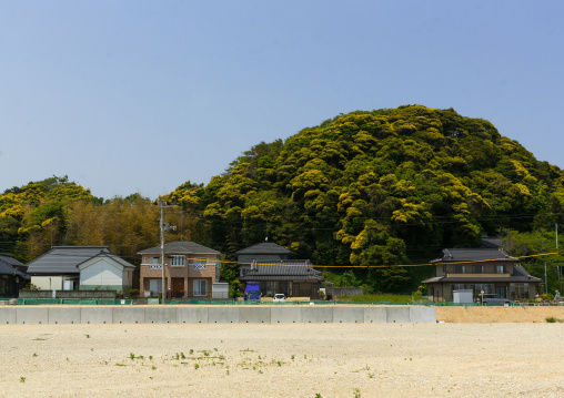 Contaminated beach after the daiichi nuclear power plant irradiation, Fukushima prefecture, Tairatoyoma beach, Japan
