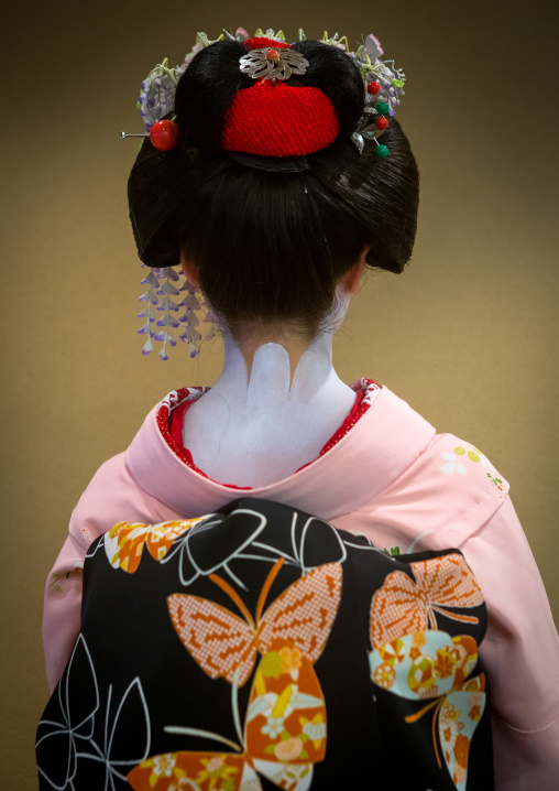 16 Years old maiko back called chikasaya, Kansai region, Kyoto, Japan