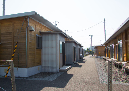 Temporary housing occupied by those displaced by the tsunami, Fukushima prefecture, Tomioka, Japan