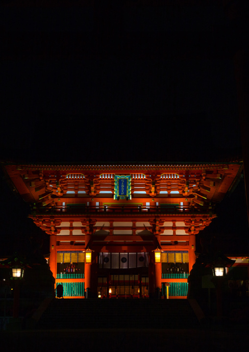 Fushimi inari taisha temple by night, Kansai region, Kyoto, Japan