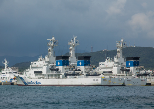 Japan coast guard ships, Yaeyama Islands, Ishigaki, Japan
