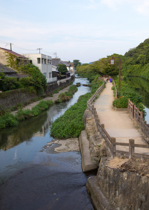 River crossing the town, Hypgo Prefecture, Himeji, Japan