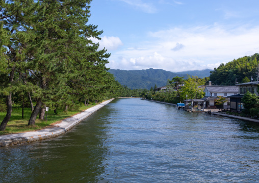 Canal on Amanohashidate, Kyoto Prefecture, Miyazu, Japan