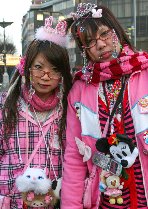 Cosplay girls in Harajuku, Kanto region, Tokyo, Japan