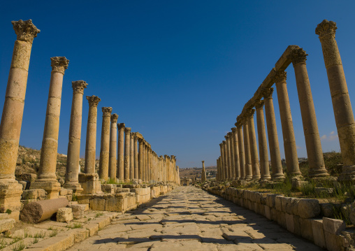 Colonnaded Street Roman Ruins, Jerash, Jordan