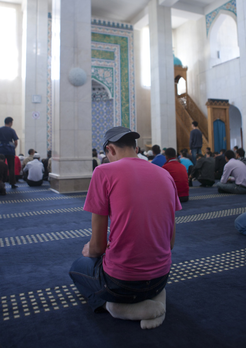 Man Praying At The Mosque, Astana, Kazakhstan