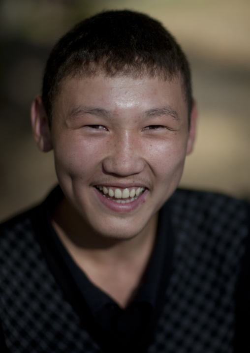 Ethnic Kazakh Man Smiling, Astana, Kazakhstan