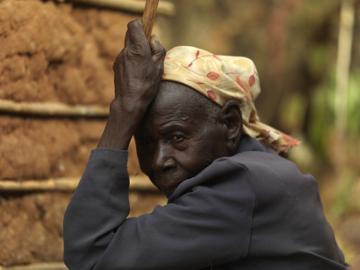 Tharaka old man, Nairobi county, Mount kenya, Kenya