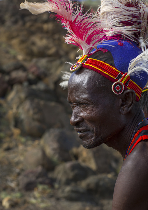 Turkana tribesman, Turkana lake, Loiyangalani, Kenya