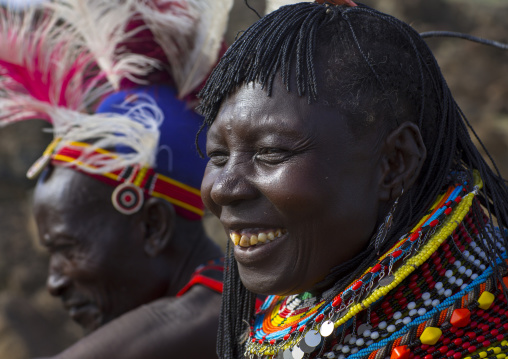 Turkana tribe couple, Turkana lake, Loiyangalani, Kenya