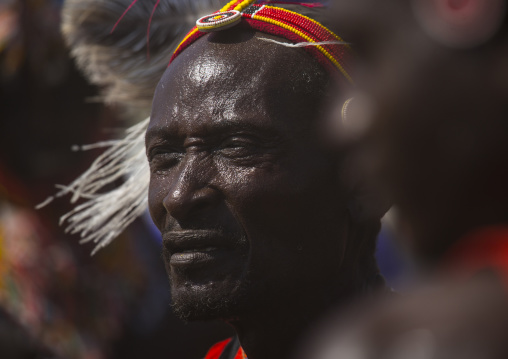 Portrait of a turkana tribesman, Turkana lake, Loiyangalani, Kenya