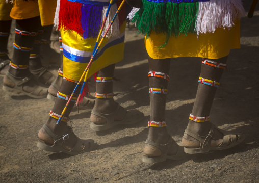 Rendille tribe warriors feet, Turkana lake, Loiyangalani, Kenya