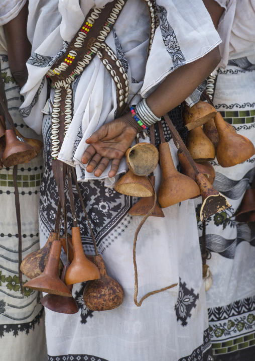 Borana tribe women with calabashes, Turkana lake, Loiyangalani, Kenya
