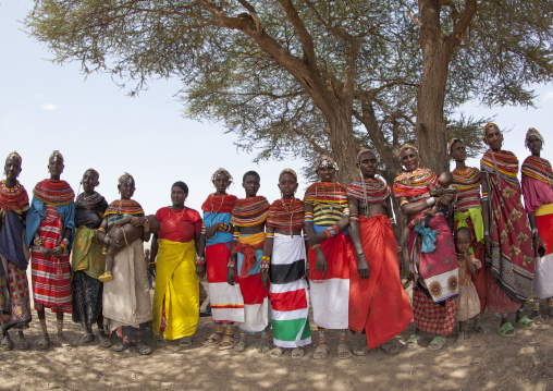 Rendille tribeswomen, Marsabit district, Ngurunit, Kenya