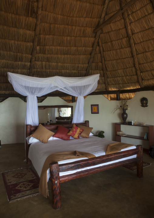 Island camp hotel bedroom, Baringo county, Baringo, Kenya