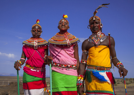 Rendille tribe men and women, Turkana lake, Loiyangalani, Kenya