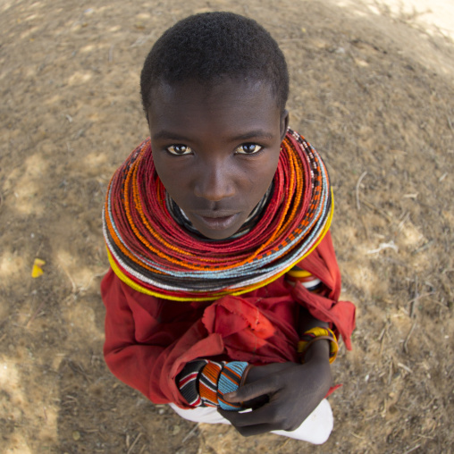 Portrait of a rendille woman, Marsabit district, Ngurunit, Kenya