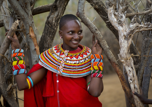 Portrait of a rendille tribeswoman, Marsabit district, Ngurunit, Kenya