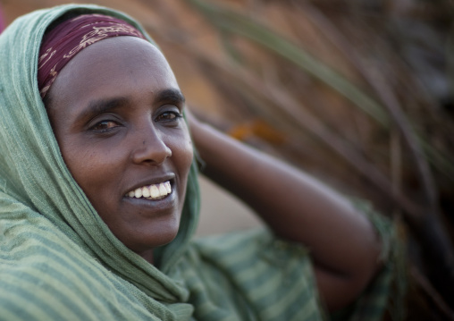 Portrait of a smiling Borana tribe woman, Marsabit County, Marsabit, Kenya