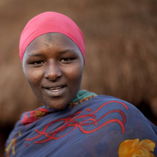 Portrait of a muslim Borana tribe woman, Marsabit County, Marsabit, Kenya