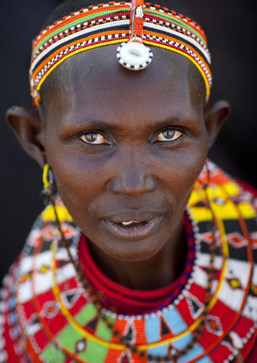 Portrait of an el molo tribeswoman, Turkana lake, Loiyangalani, Kenya