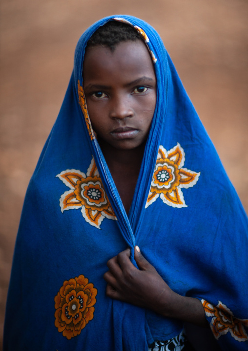Samburu tribe girl with a blanket, Samburu County, Maralal, Kenya