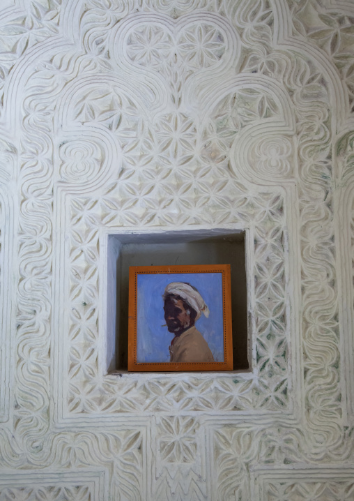 Carved plasterwork in a swhahili house, Lamu County, Lamu, Kenya