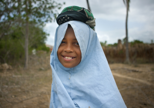 Portrait of a cute swahili girl, Lamu County, Pate Island, Kenya