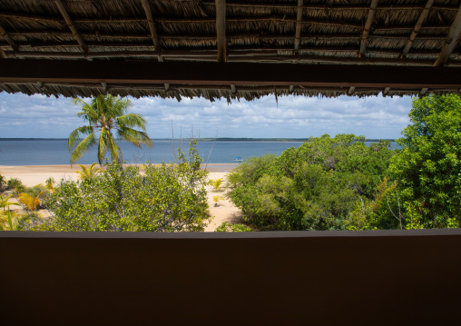 View on the beach from a traditional house, Lamu county, Kizingoni, Kenya