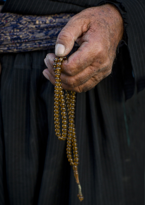 Muslim Man With Prayer Beads, Erbil, Kurdistan, Iraq