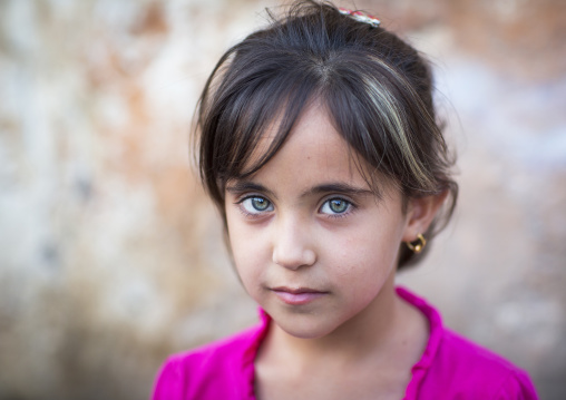 Kurdish Girl With Green Eyes, Akre, Kurdistan, Iraq