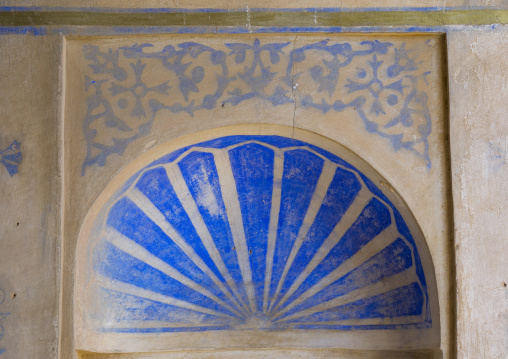 Ottoman Painted Ornamentation In A Divan Inside The Erbil Citadel, Kurdistan, Iraq