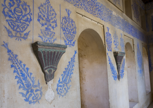Ottoman Painted Ornamentation In A Divan In The Erbil Citadel, Kurdistan, Iraq