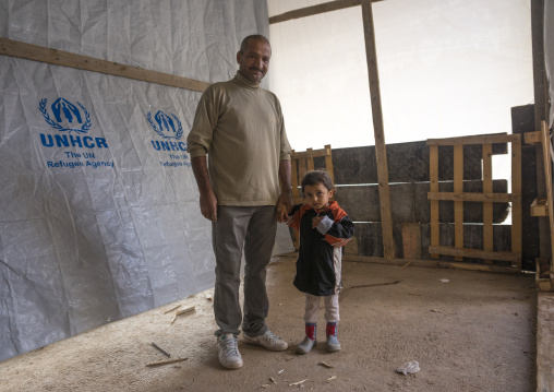 Yazidi Refugees From Sinjar Living In An Under Construction Building, Duhok, Kurdistan, Iraq