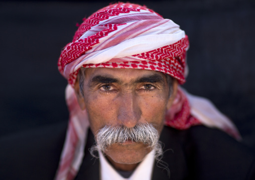 Yezidi Refugee Man Displaced From Sinjar Living In Lalesh Temple, Kurdistan, Iraq
