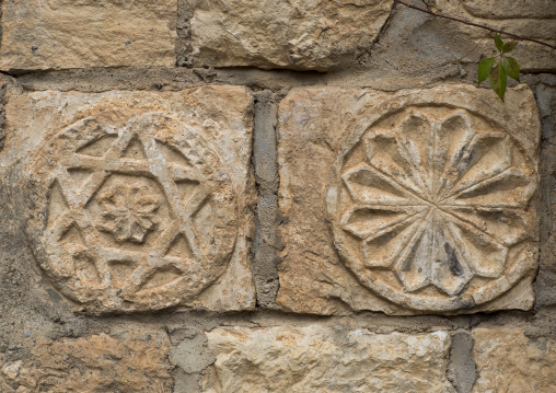 Star Carved On A Wall In Lalesh Temple, Kurdistan, Iraq
