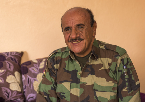 Kurdish General Peshmerga On The Frontline, Duhok, Kurdistan, Iraq