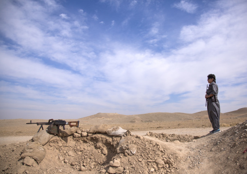 Woman Peshmerga Of The 2Nd Battalion On The Frontline, Taza, Kurdistan, Iraq