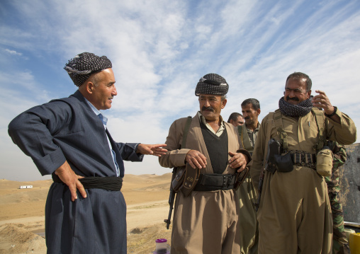 Kurdish Peshmergas Veterans On The Frontline, Kirkuk, Kurdistan, Iraq