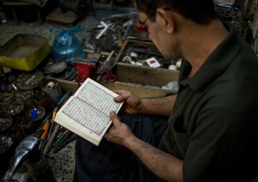 Man Reading Koran, Koya, Kurdistan, Iraq