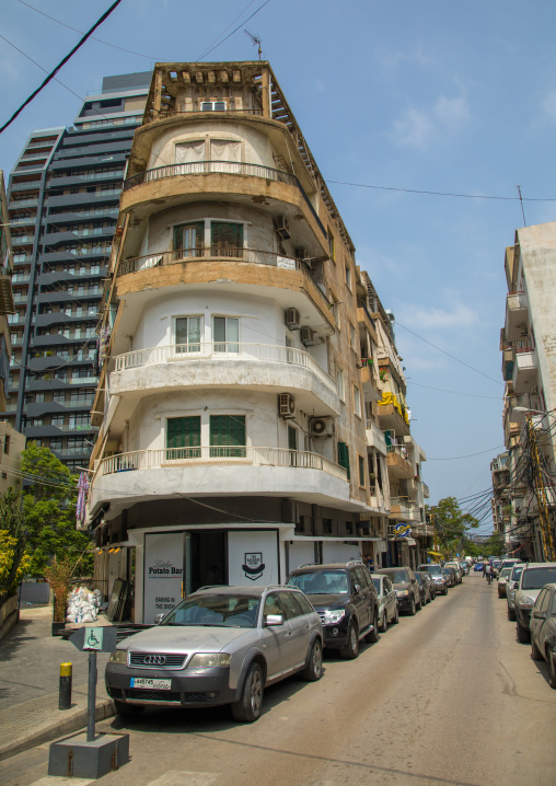 Traditional old buildings in Mar Mikhael, Beirut Governorate, Beirut, Lebanon