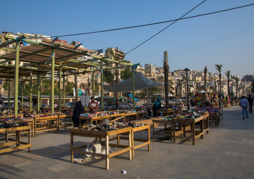 Open air market selling shoes, North Governorate, Tripoli, Lebanon