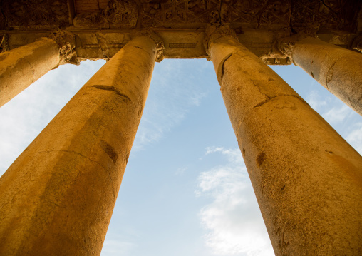 Columns  in the archaeological site, Beqaa Governorate, Baalbek, Lebanon
