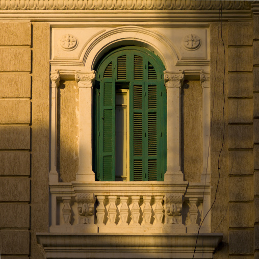 Window of a building from the italian settlement, Tripolitania, Tripoli, Libya